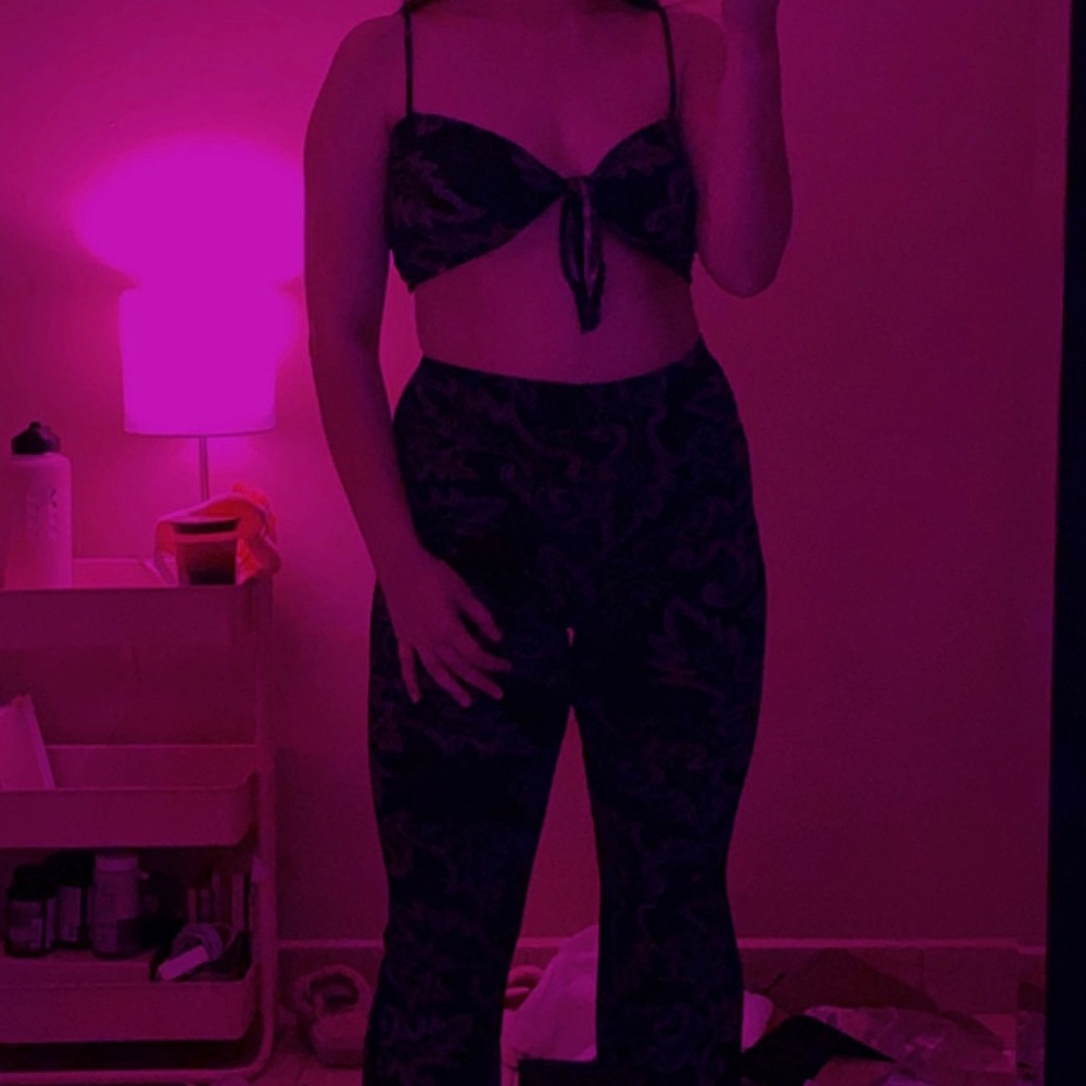 Dollskill Top and Flare Pants Set
